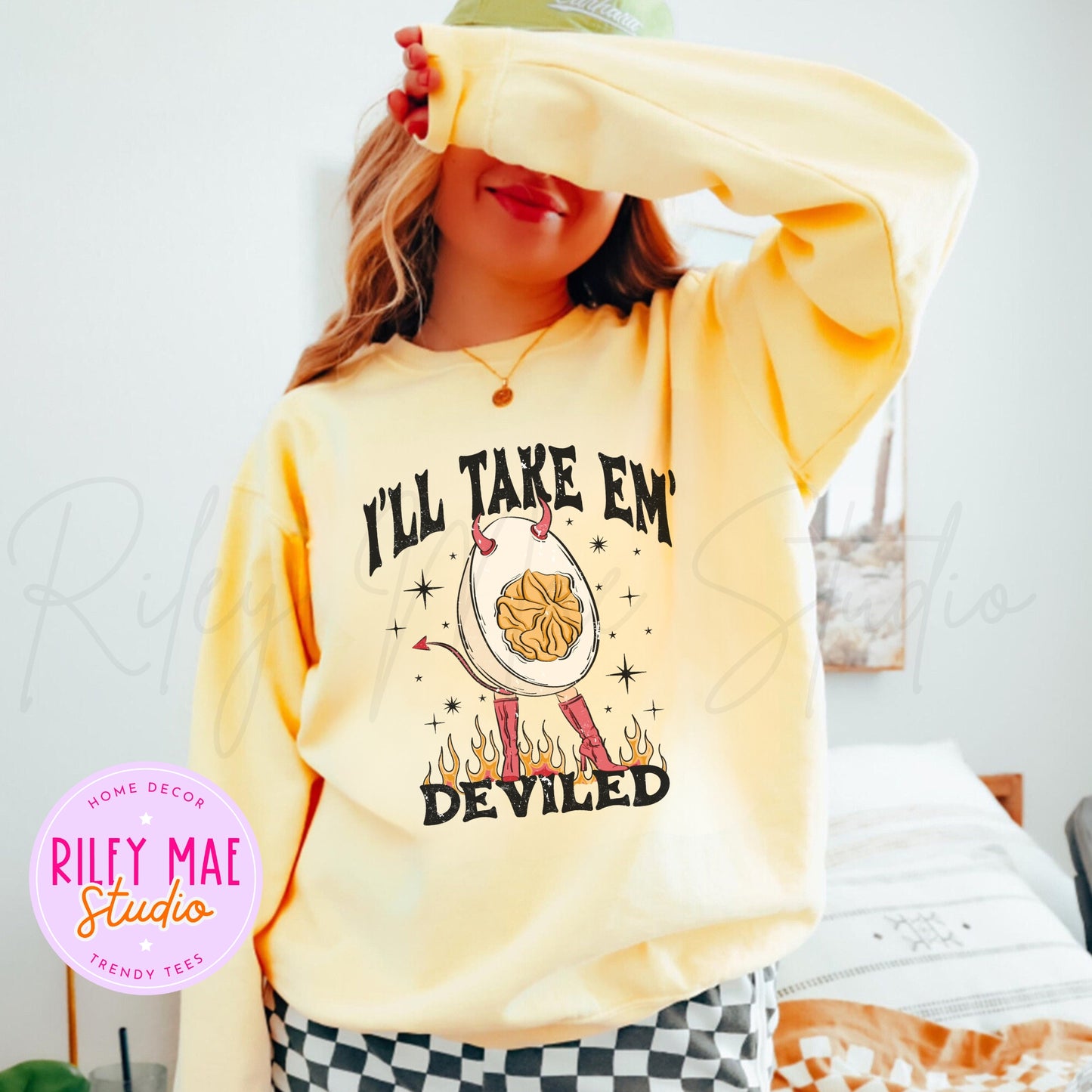 I'll Take Em Deviled Thanksgiving Comfort Colors Sweatshirt,