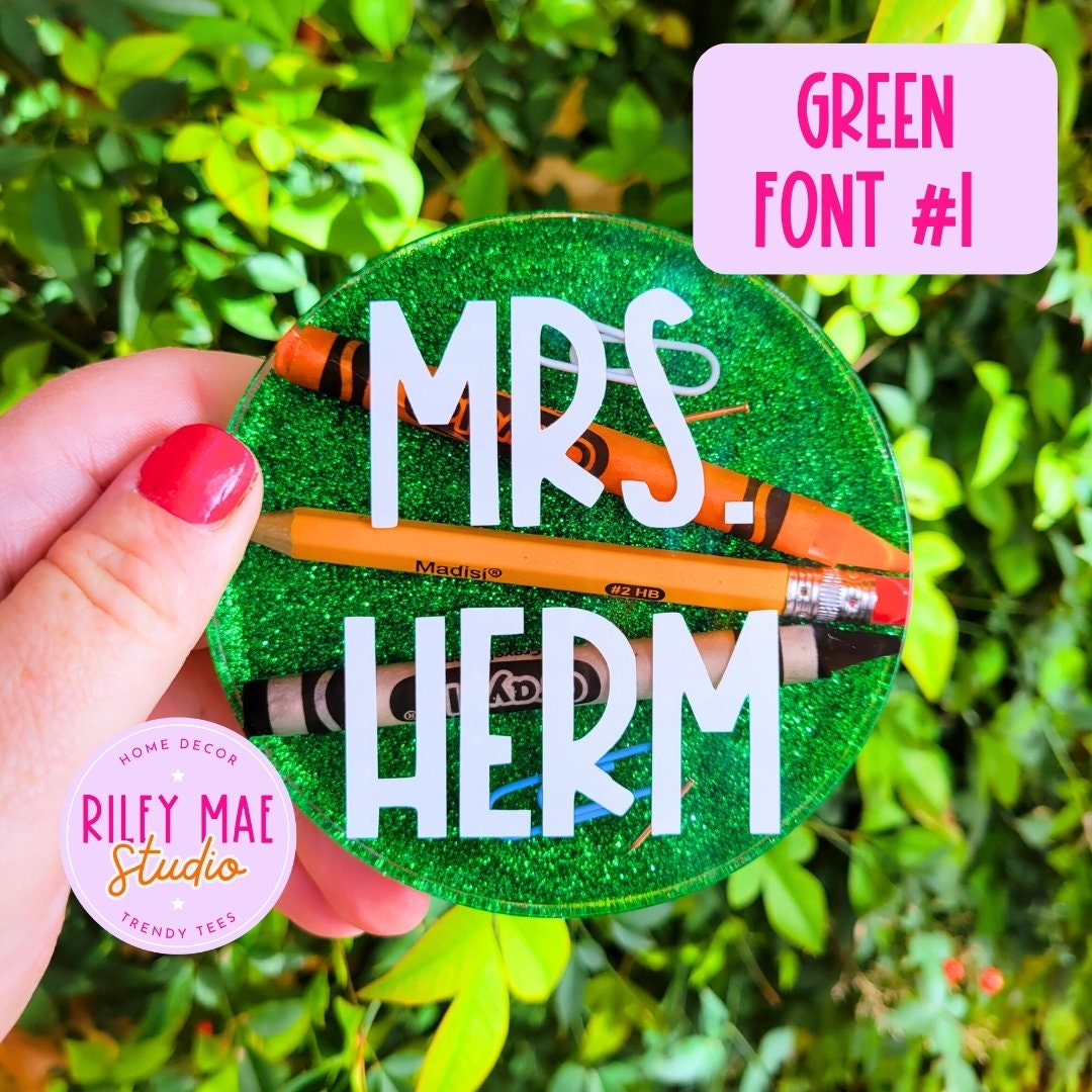 Personalized Teacher Appreciation Resin Coaster