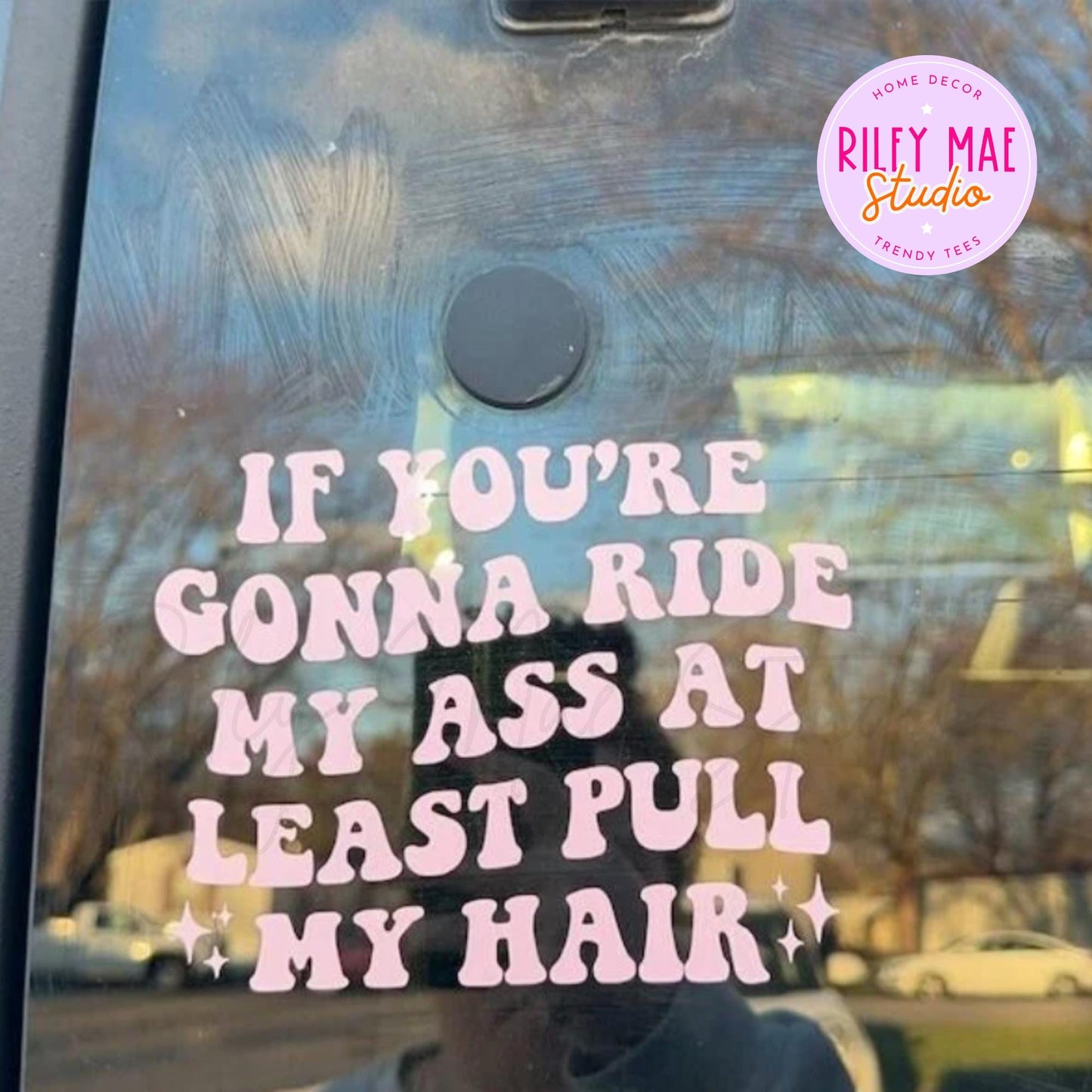 If You're Gonna Ride My Ass At Least Pull My Hair Vinyl Decal