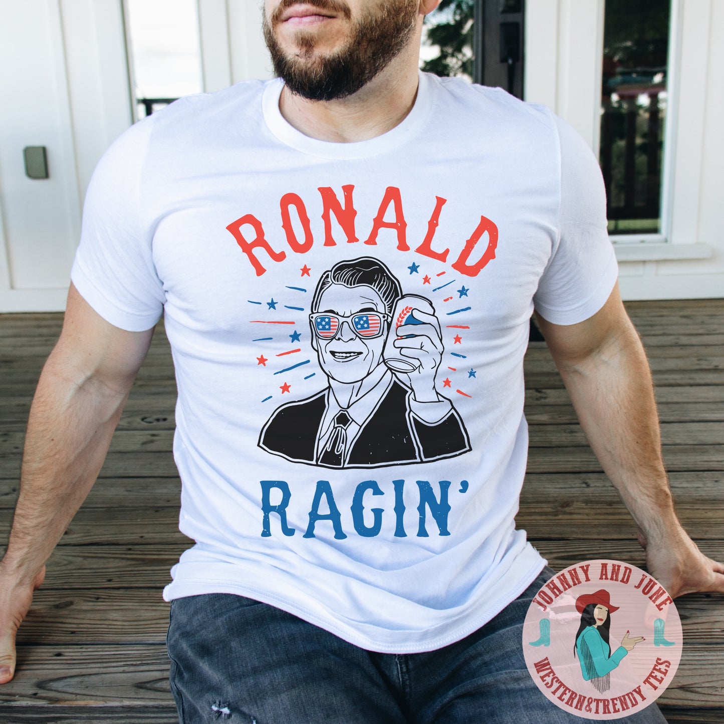 Ronald Ragin' Independence Day Drinking Tee