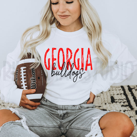 SALE Georgia Bulldogs Comfort Colors Long Sleeve Tee