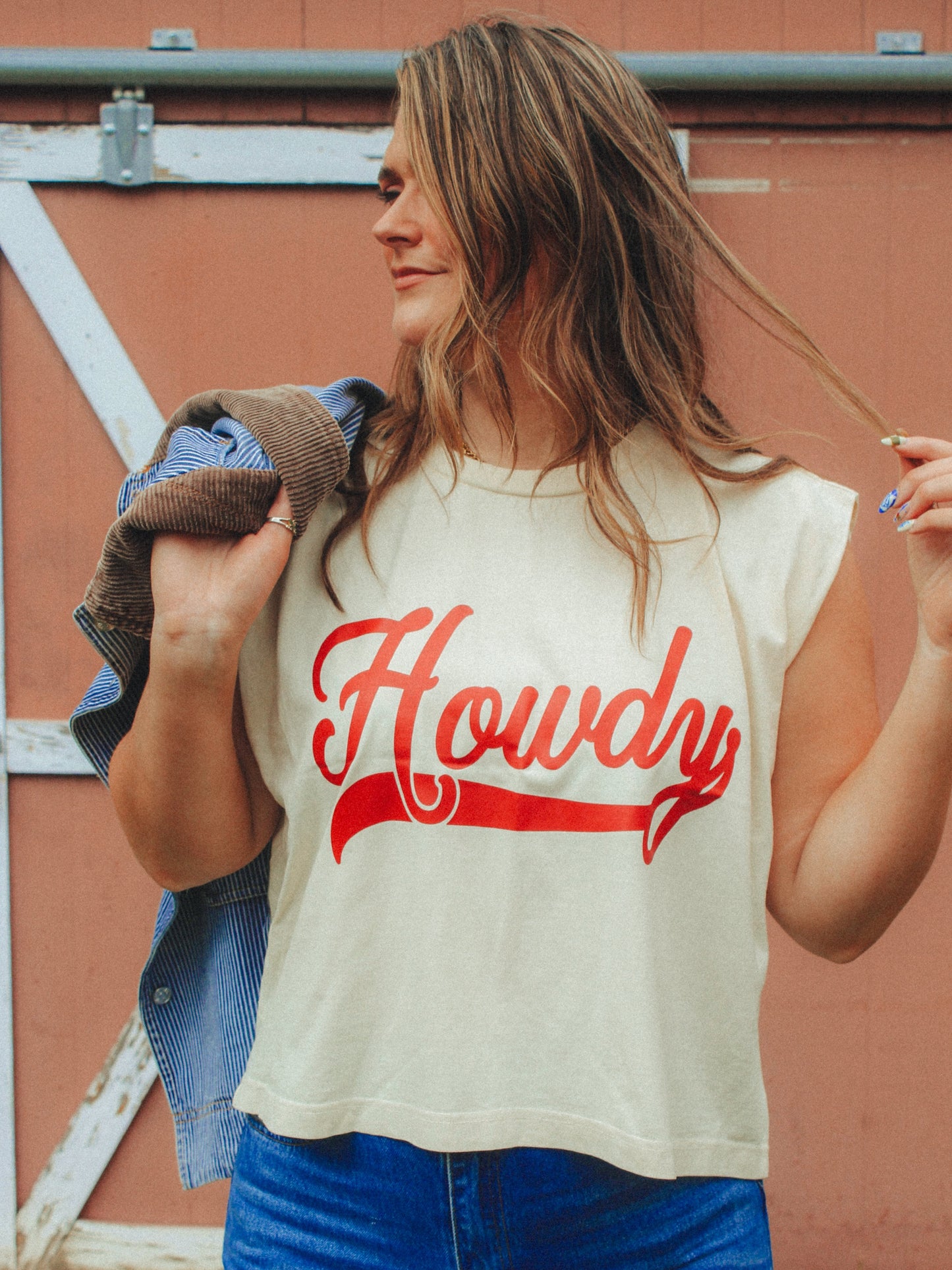 Underground Original Design: Howdy, Western Vintage Cropped Muscle Tank