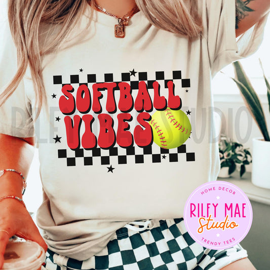 Gameday Vibes Softball Retro Shirt
