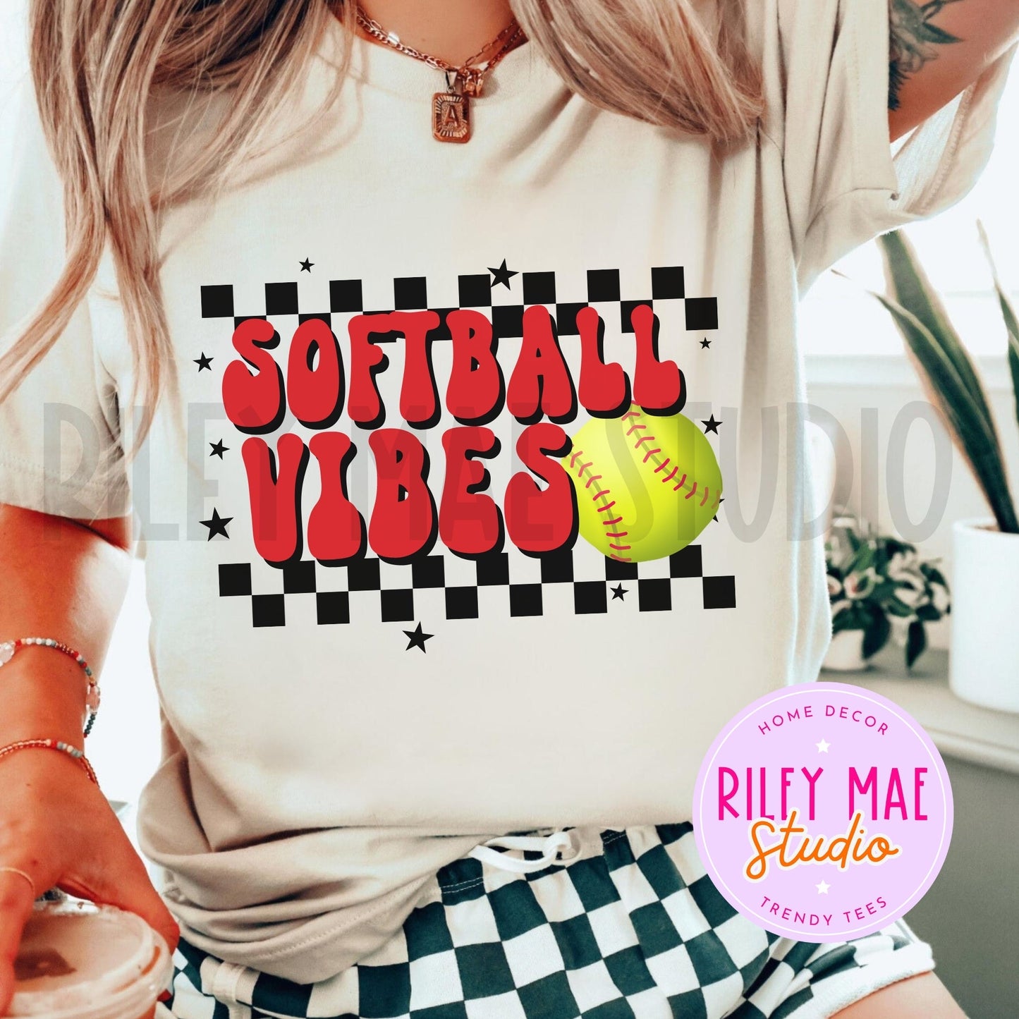 Gameday Vibes Softball Retro Sweatshirt