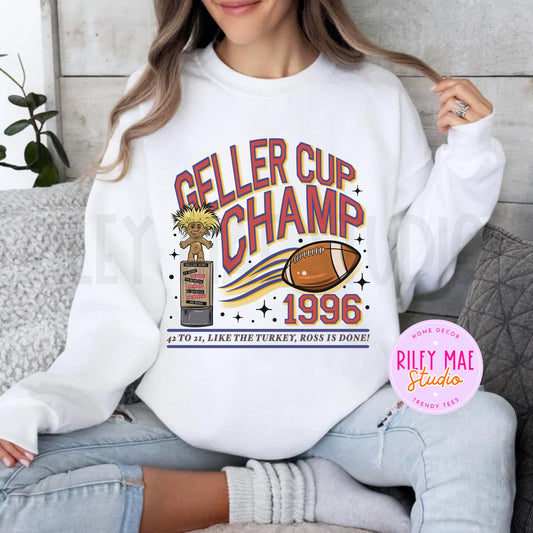 Geller Bowl Friendsgiving Sweatshirt, 42-21 Just like the turkey ross is done