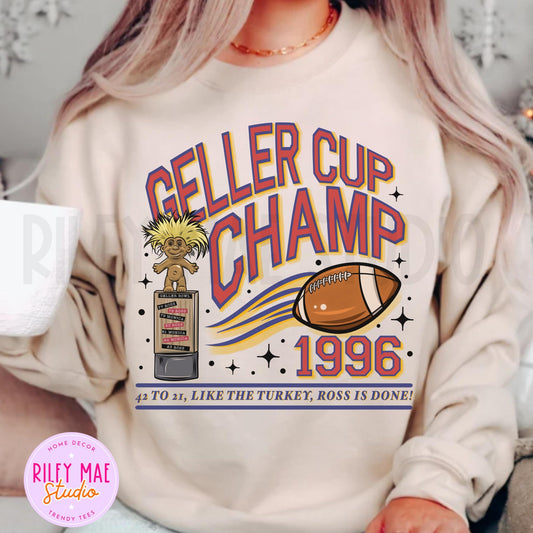 Geller Bowl Friendsgiving Sweatshirt, 42-21 Just like the turkey ross is done