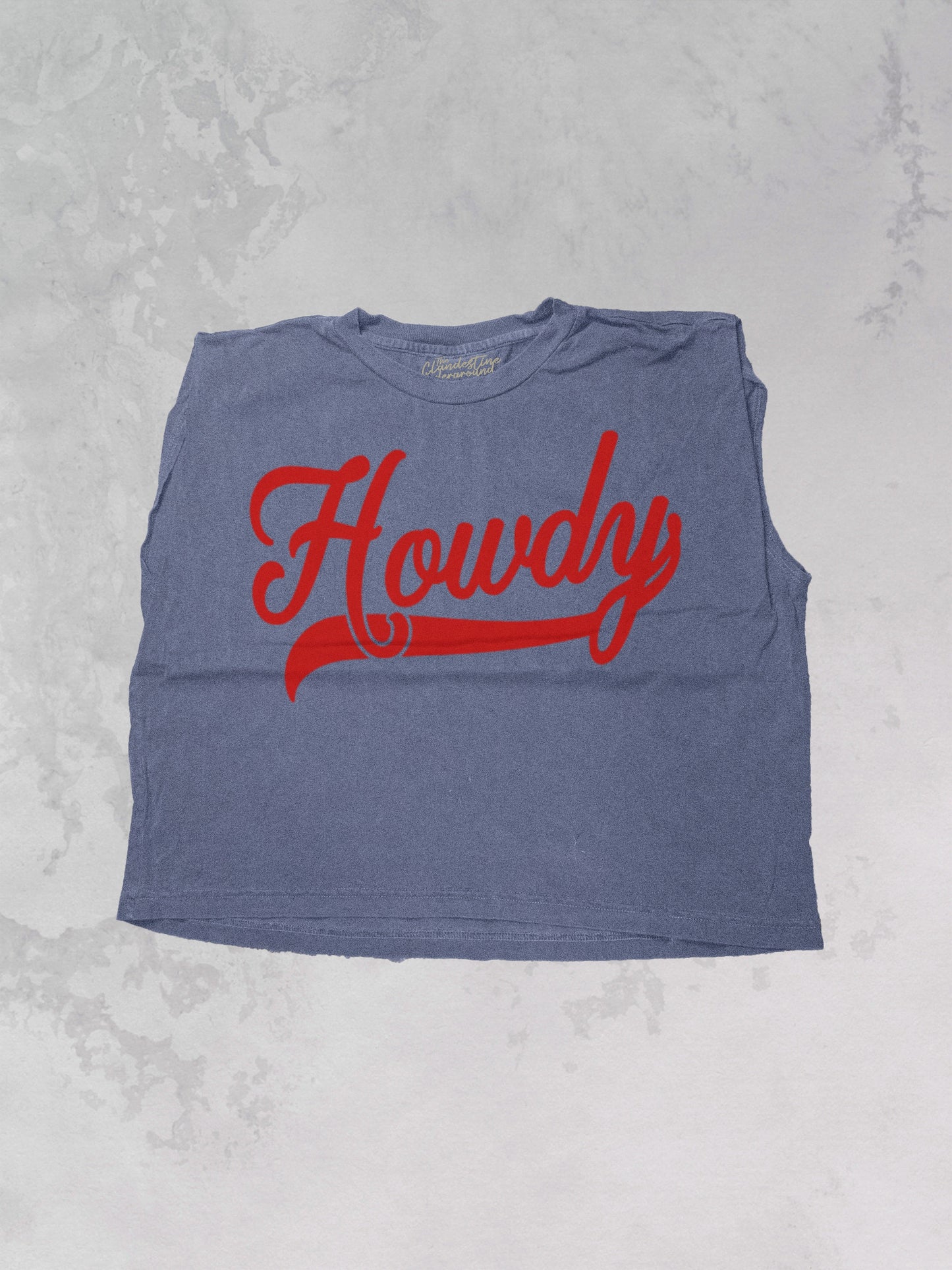 Underground Original Design: Howdy, Western Vintage Cropped Muscle Tank