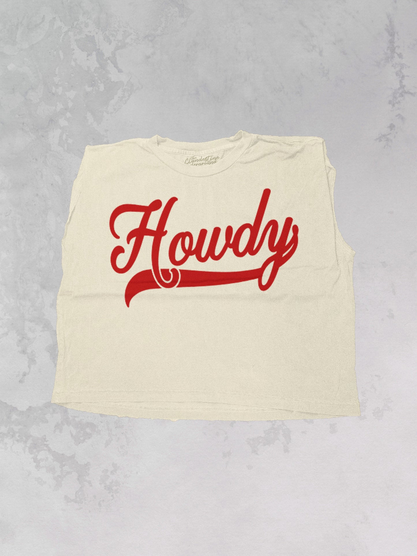 Underground Original Design: Howdy, Western Vintage Cropped Muscle Tank