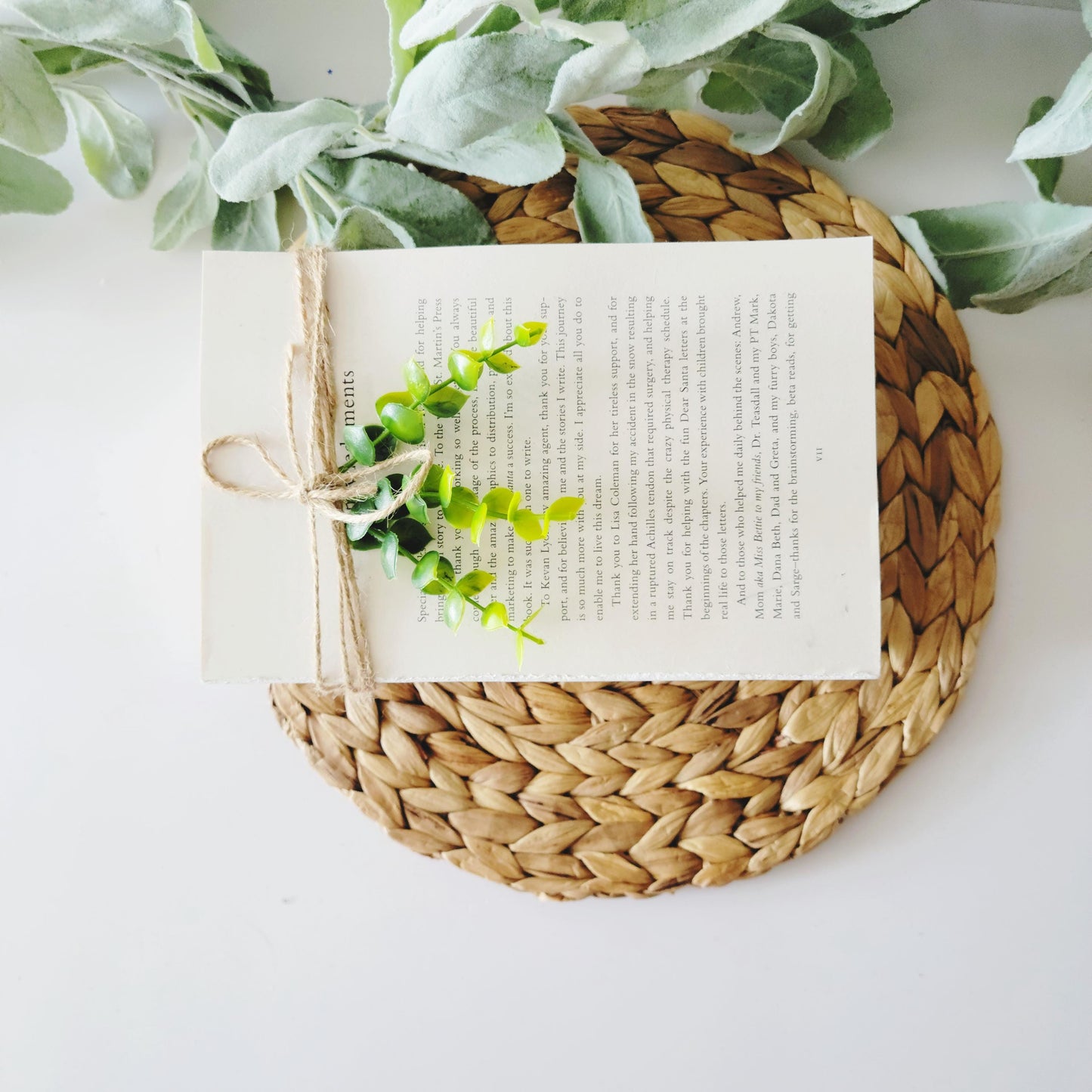 Custom Stamped Farmhouse Bookstack