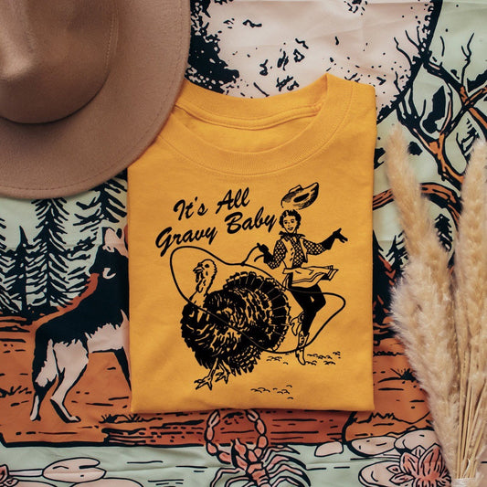 It's All Gravy Baby Thanksgiving Western Shirt