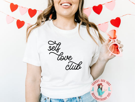 Self Love Club Minimalist Valentines Shirt